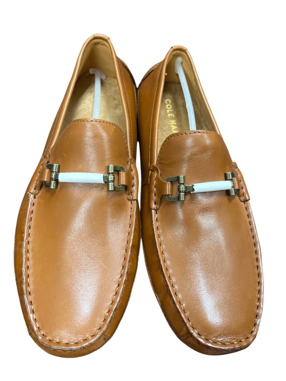 Cole Haan Wyatt Bit Driver mens tan leather slip loafers sz 9.5M KSU 10-576